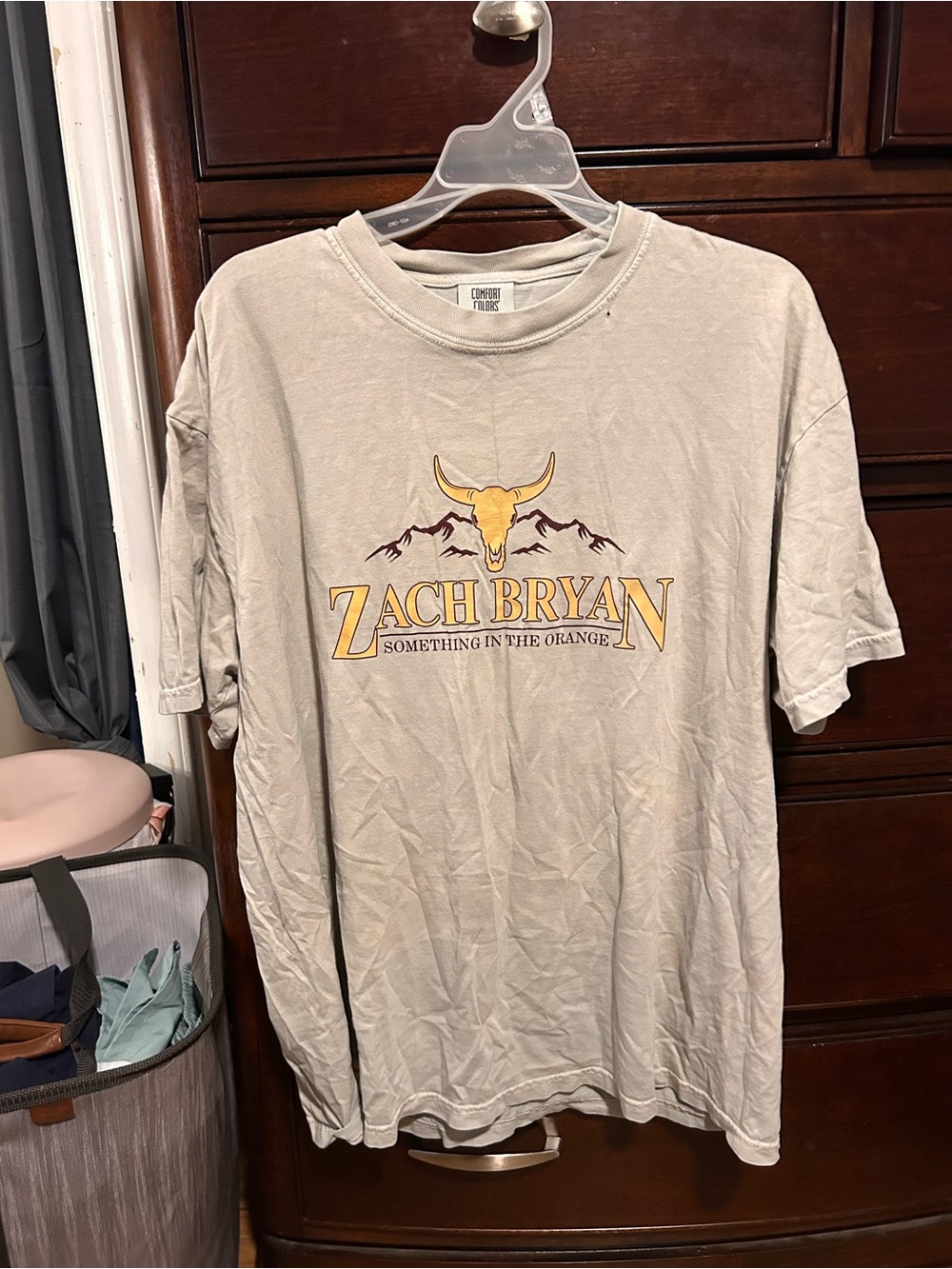 Comfort Colors Beige Zach Bryan Graphic Short-Sleeve Tee